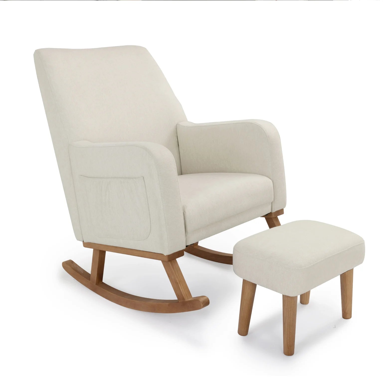 Callie Nursing Chair with Stool – Ivory