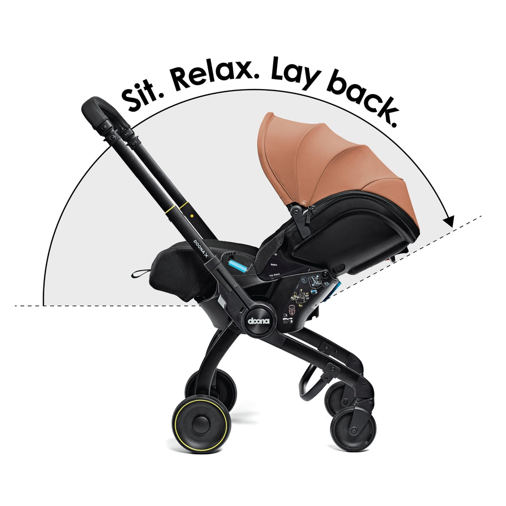 Doona X Recline Car Seat & Stroller - Terracota Inc FREE Vehicle Seat Protector Worth £29.95!