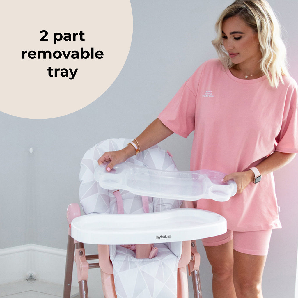My Babiie Premium Highchair Rose Gold