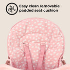 My Babiie Compact Highchair- Pink Dalmatian