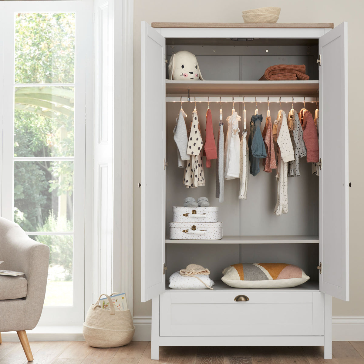 Tuti Bambini Verona 3 Piece Room Set - White/Oak