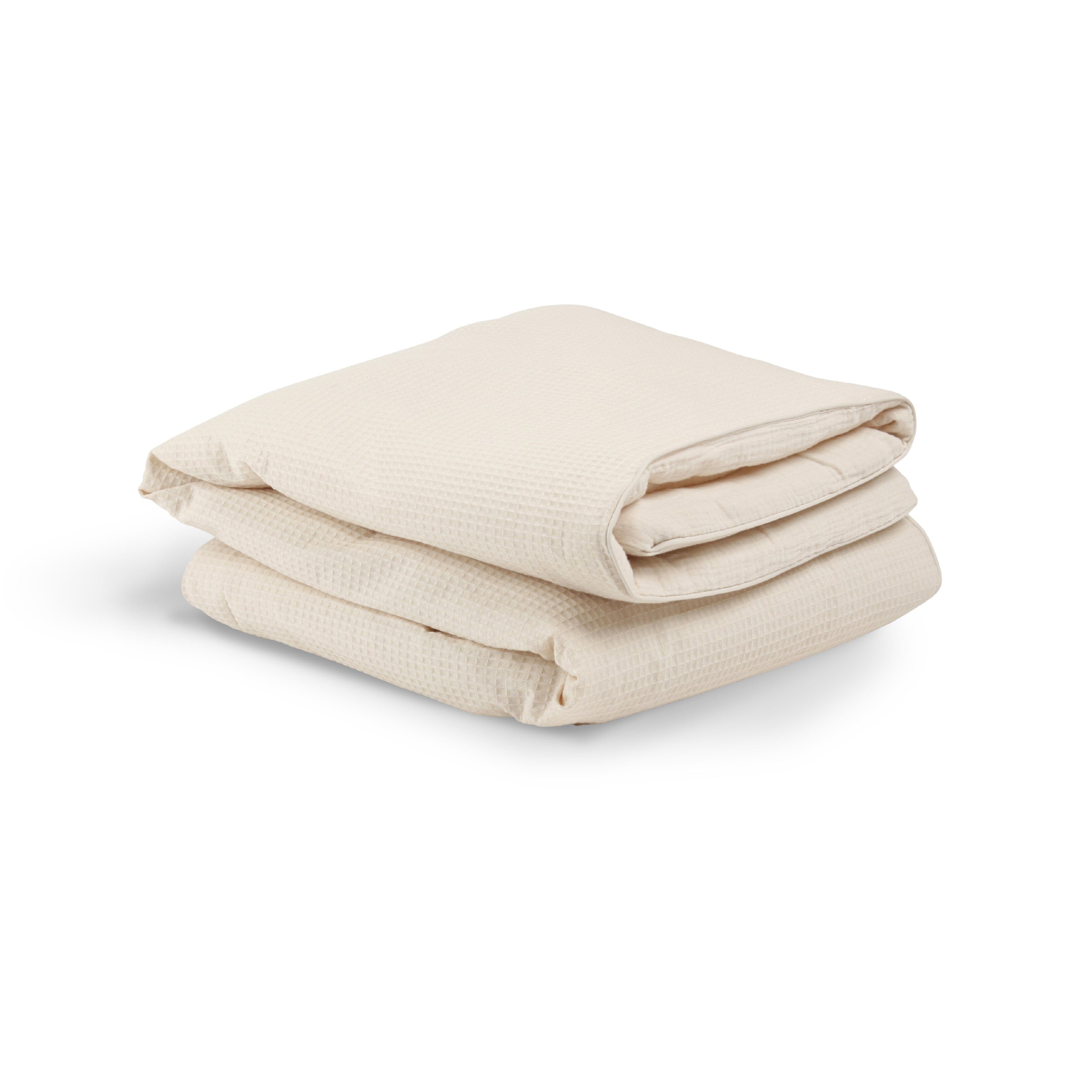 4 Piece Cot Bed Bedding Set - Cashmere Waffle