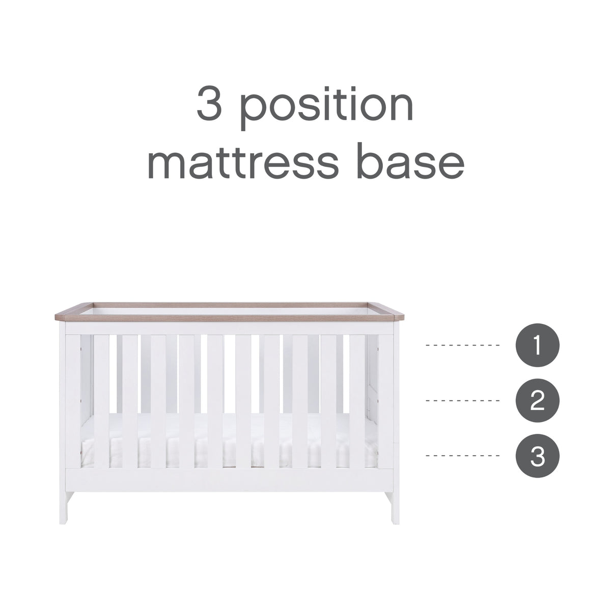 Tuti Bambini Verona 3 Piece Room Set - White/Oak