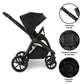 My Babiie MB450 LUXE 3-in-1 Travel System with Rotating Car Seat + Toddler Seat + Base - Black