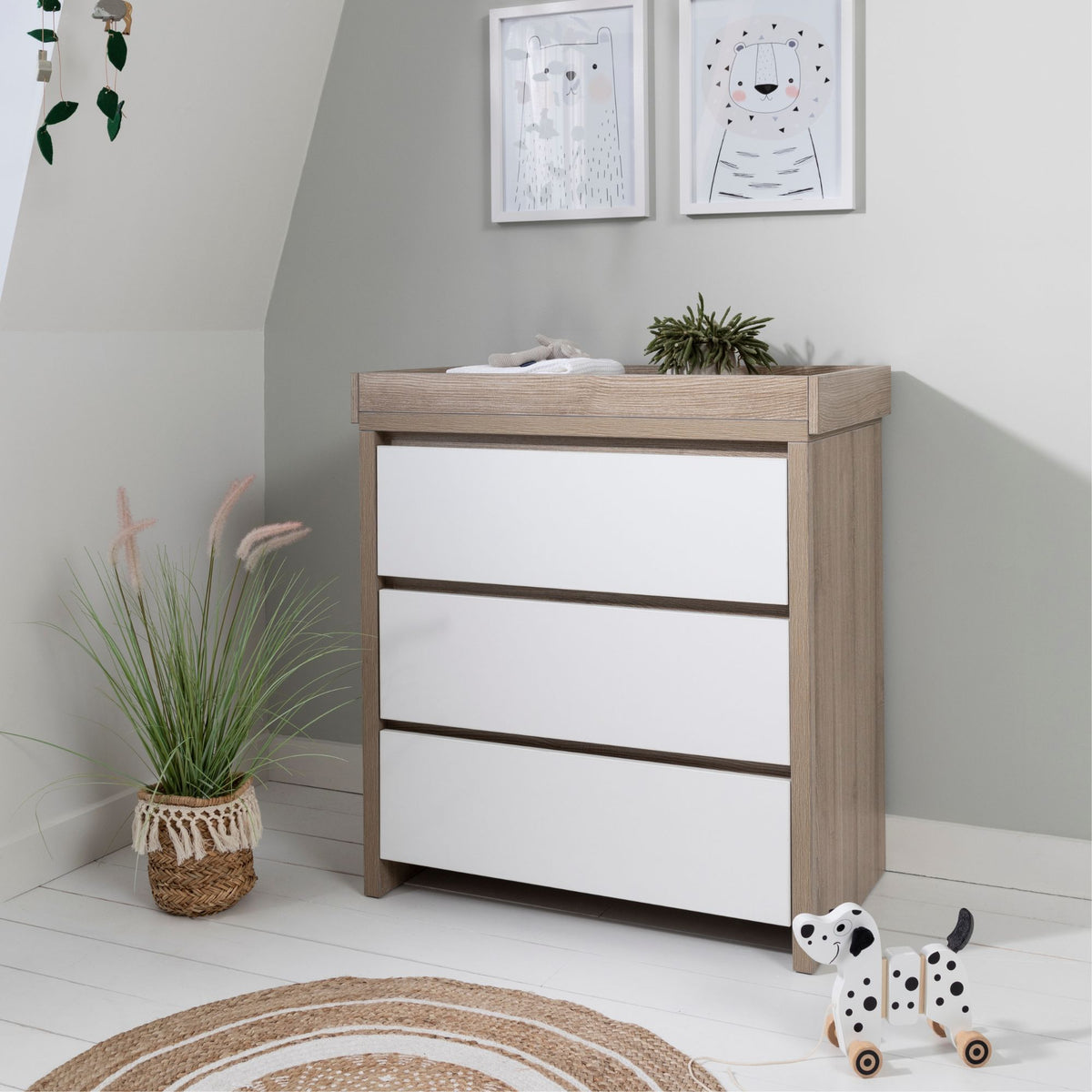 Tutti Bambini Modena 3 Piece Room Set - White/Oak