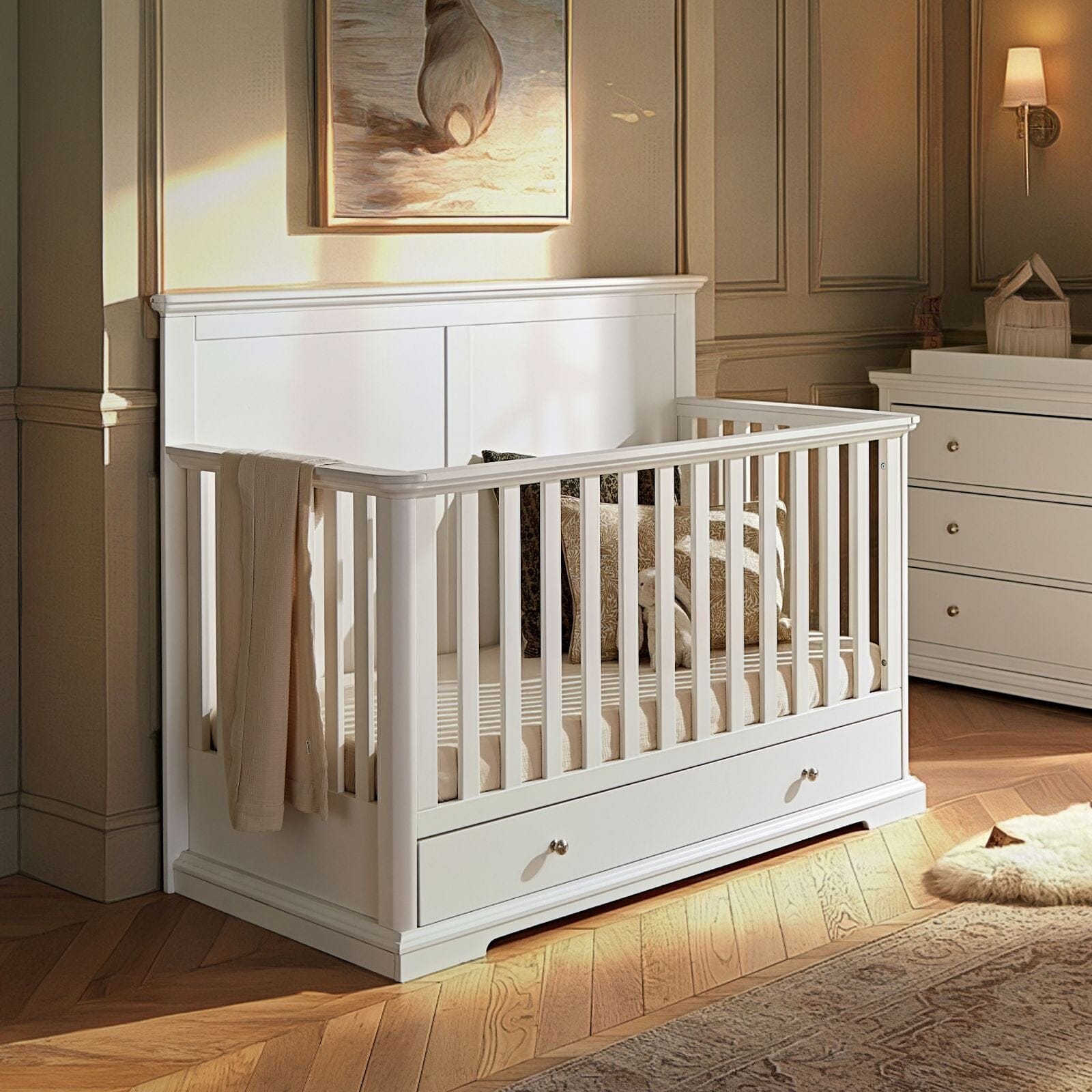Beaumont Grand Cot Bed - White