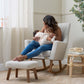 Tutti Bambi Jonah Luxe Rocking Chair & Foot Stool - Boucle Mushroom