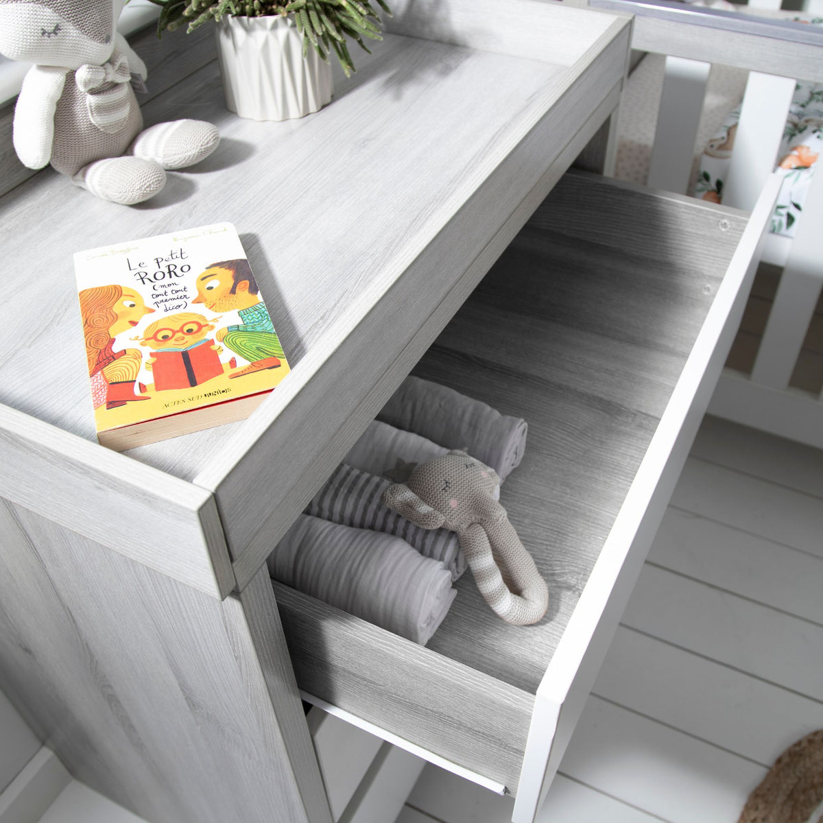 Tuti Bambini Modena 3 Piece Room Set - Grey Ash/White