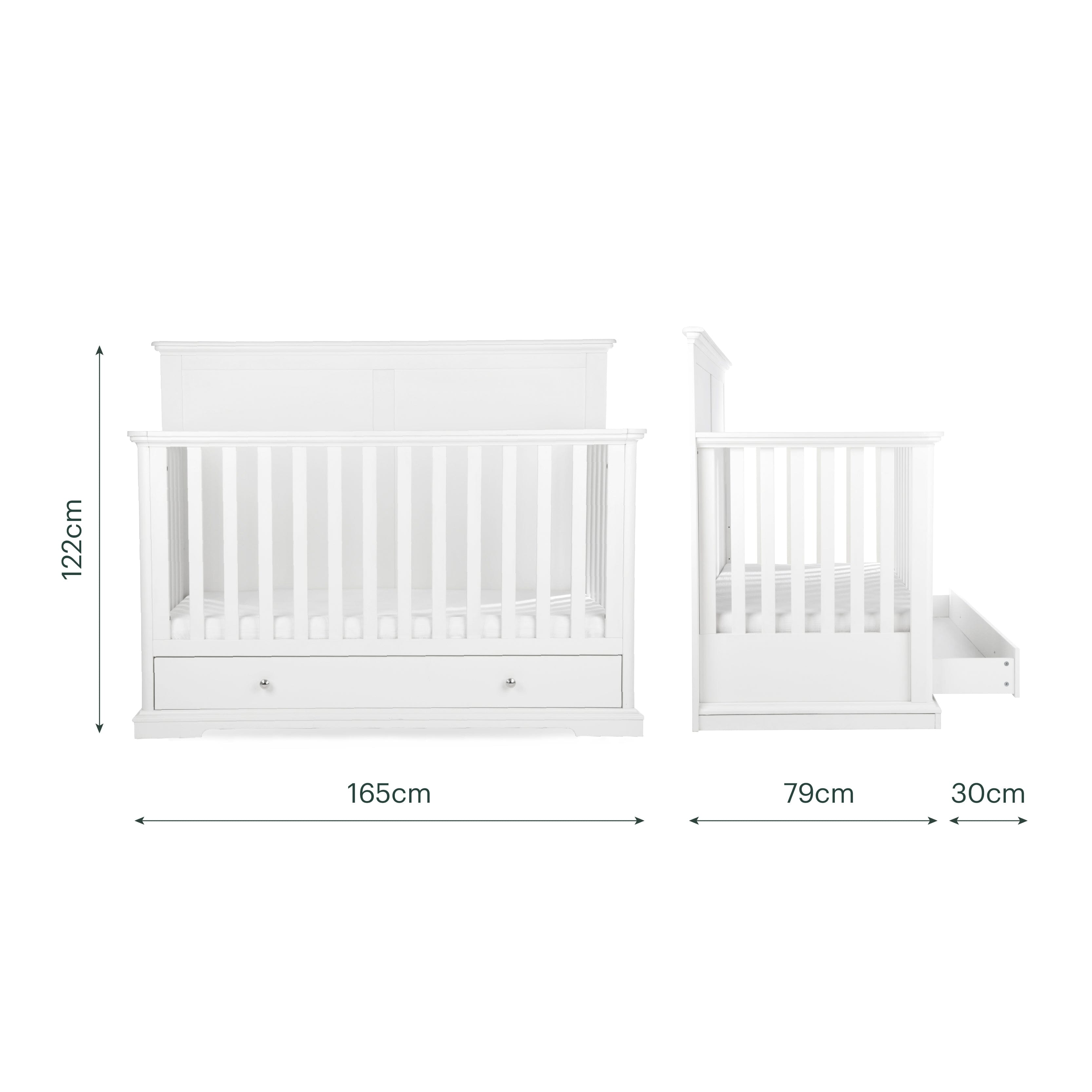 Beaumont Grand 2 Piece Nursery Furniture Set - White