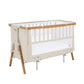 CoZee XL Bedside Crib & Cot Walnut/Ecru