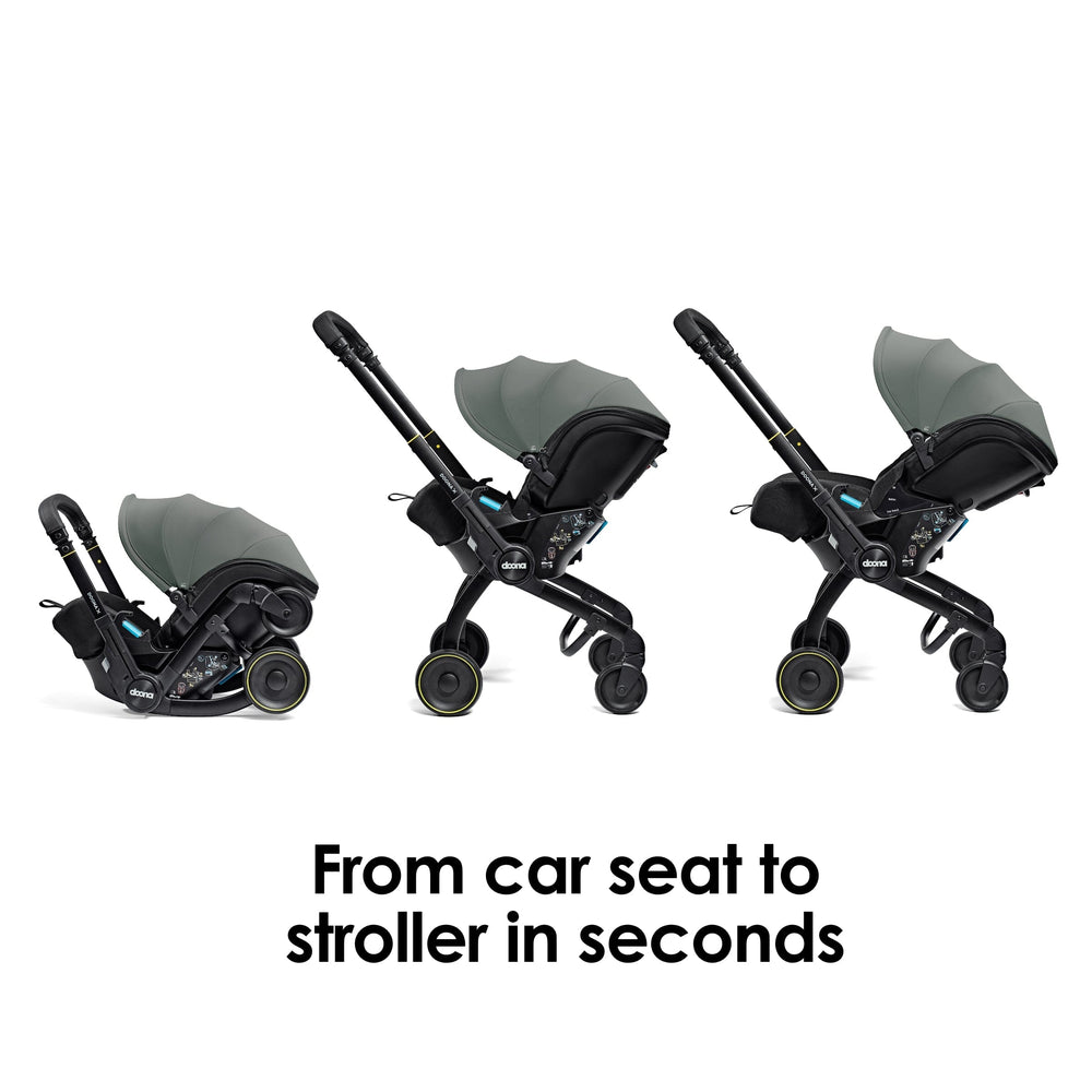 Doona X Recline Car Seat & Stroller - Green Inc FREE Vehicle Seat Protector Worth £29.95!