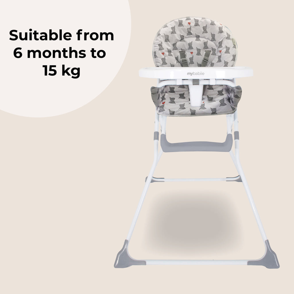 My Babiie Compact Highchair- Elephant's