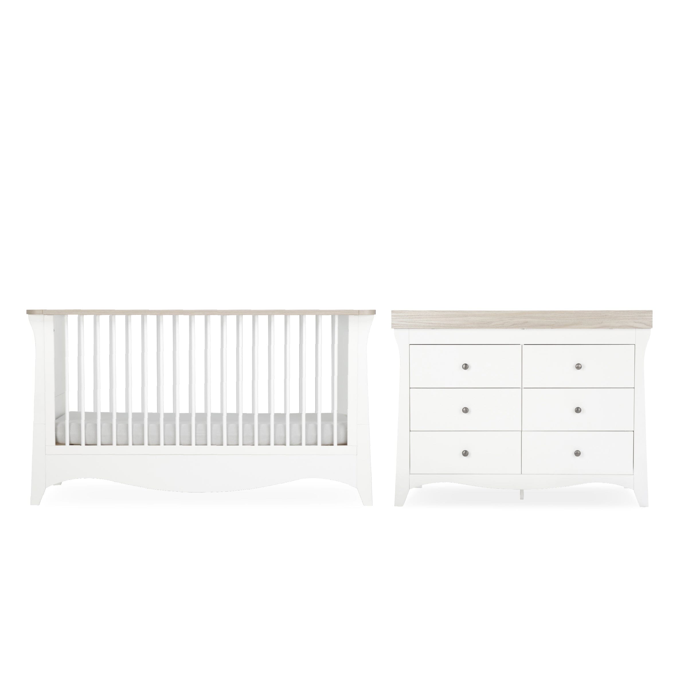 Clara Luxe 2 Piece Furniture Set - White & Ash