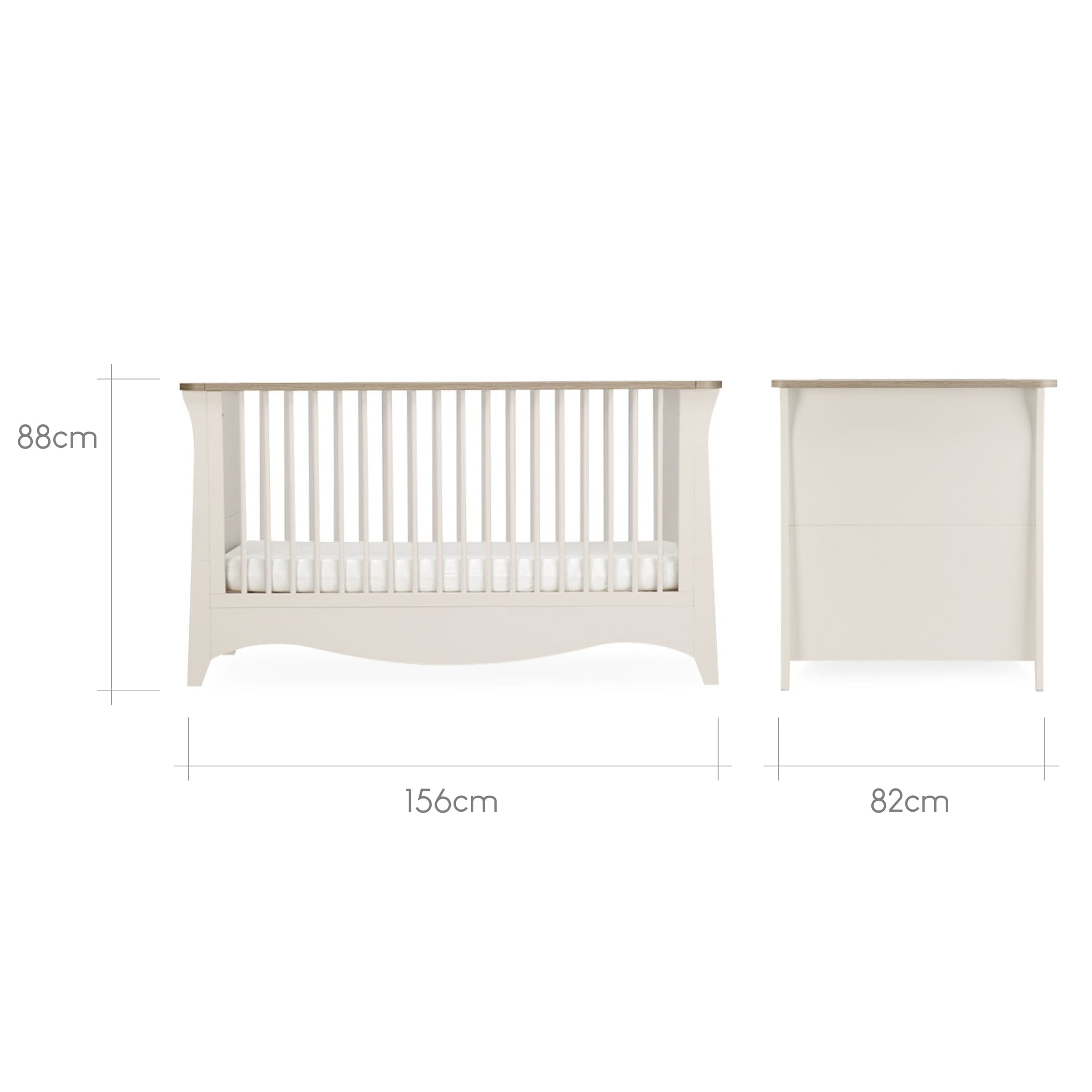 Clara 2 Piece Nursery Furniture Set - Cashmere & Ash