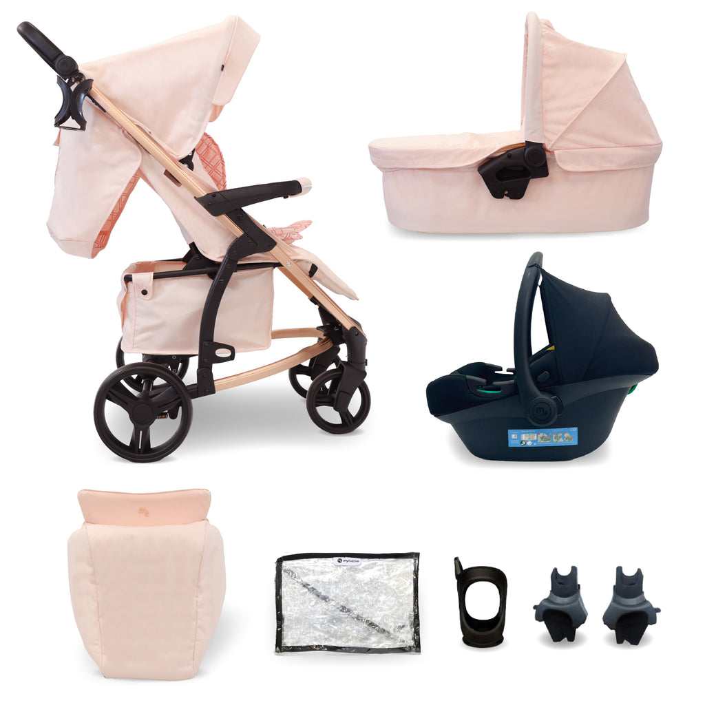 My Babiie MMB200i 3-in-1 Travel System with i-Size Car Seat - Dani Dyer Pink Plaid