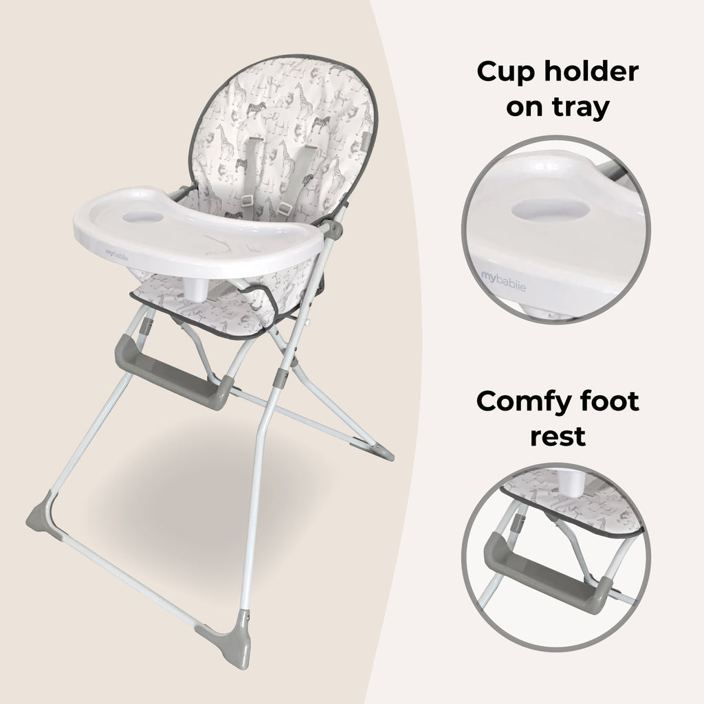 My Babiie Compact Highchair-Safari