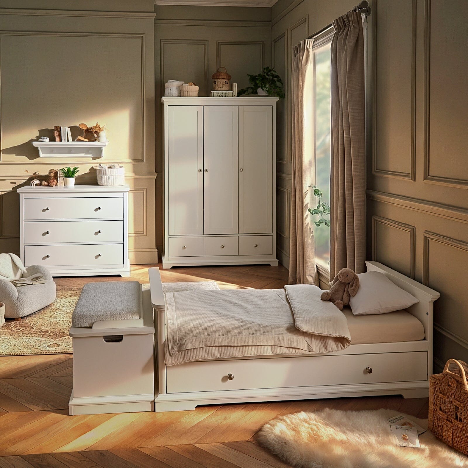 Beaumont 3 Piece Nursery Furniture Set - White