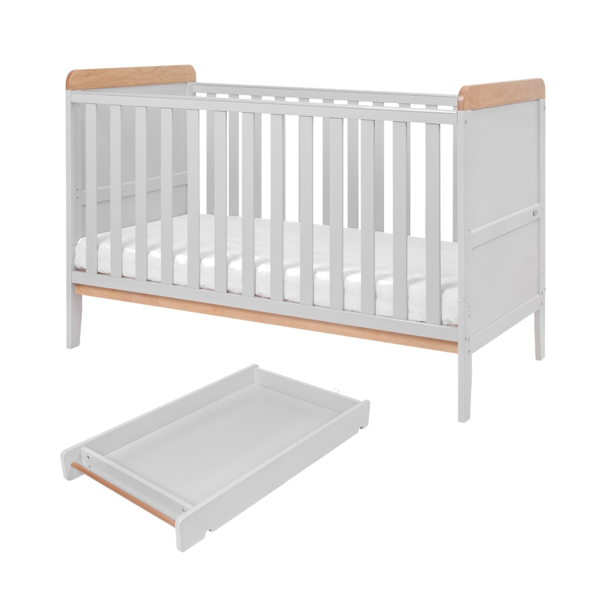 Tuti Bambini Rio 2 Piece Room Set - Honey Oak & Dove Grey