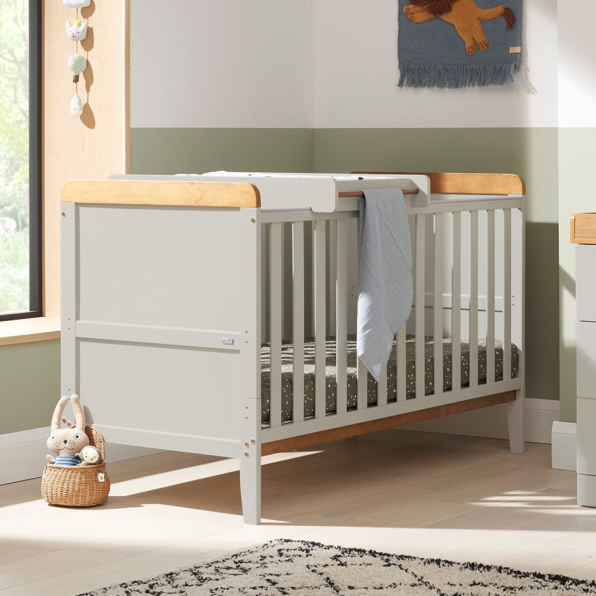 Tutti Bambini Rio 3 Piece Room Set - Honey Oak & Dove Grey