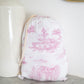 The Gilded Bird Spring Toile Pink Fitted Cot Sheet