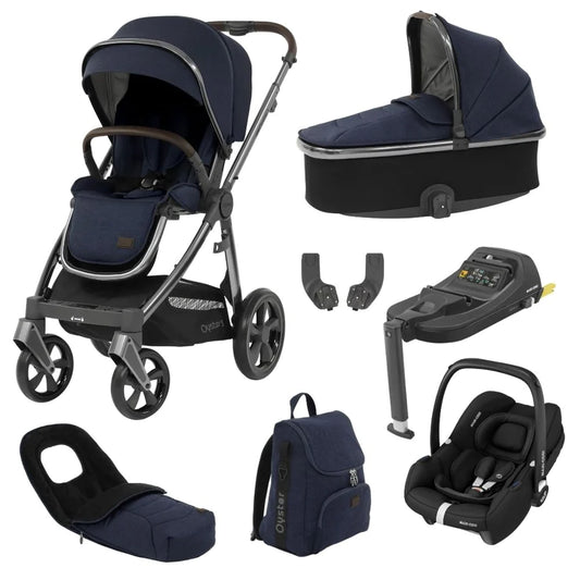 Oyster 3 Luxury 7 Pc Bundle With Maxi Cosi Cabriofix Car Seat Travel System - Twilight