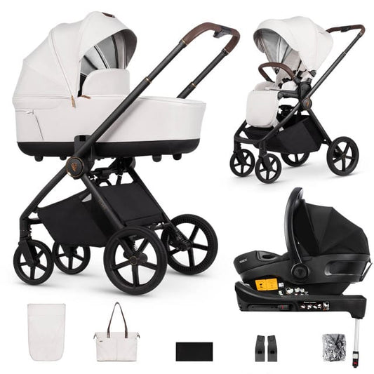 Venicci Claro Travel System- Vanilla 10 Piece Bundle