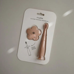 Mushie Flower Training Toothbrush Blush