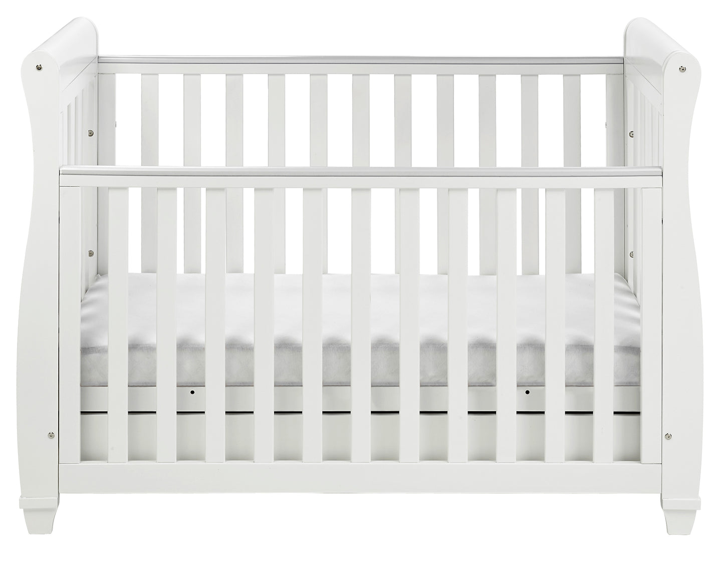 Eva Sleigh Cot Bed Dropside with Drawer