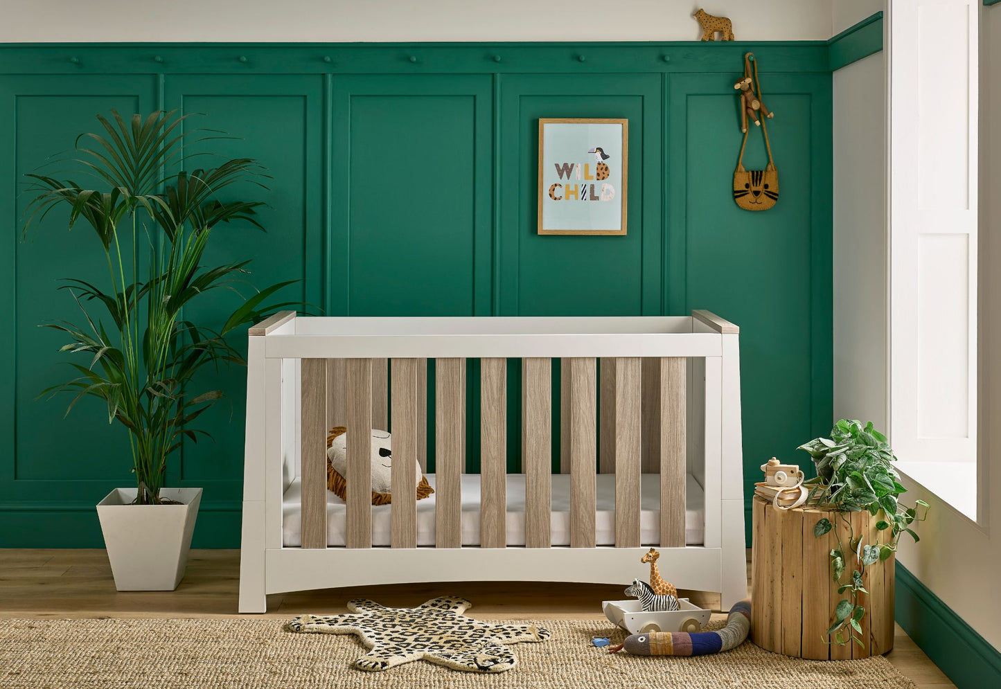 Cuddleco Ada Cot Bed  White/Ash