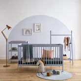 Cuddleco Nola 3pc Set Changer, Cot Bed and Clothes Rail - Flint Blue