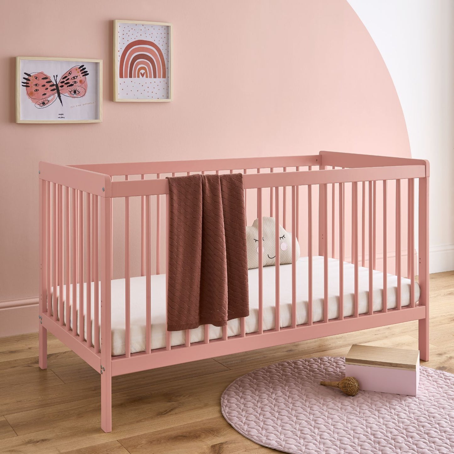 Cuddleco Nola Cot bed - Soft Blush