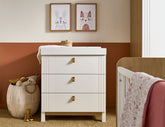 Cuddleco Rafi 3 Drawer Dresser & Changer Oak/White