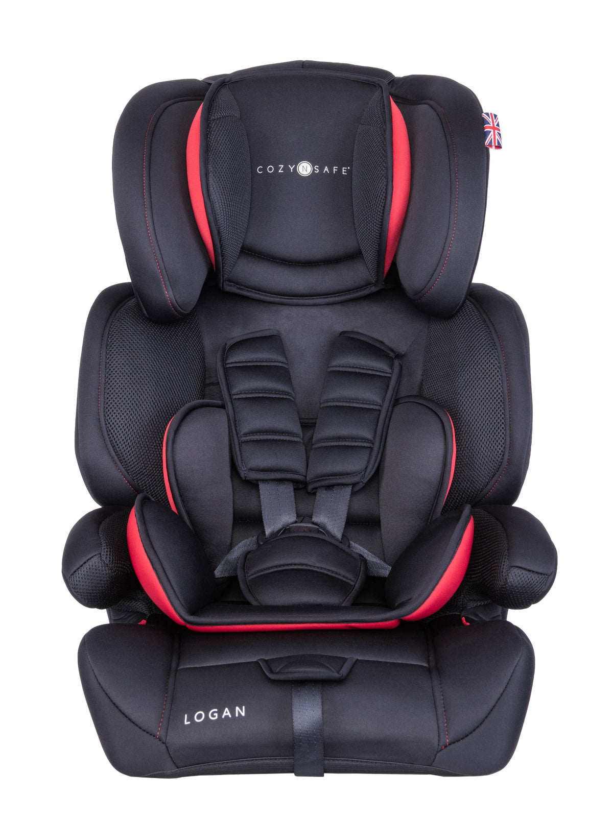Logan Group 1/2/3 Child Car Seat - Black/Red