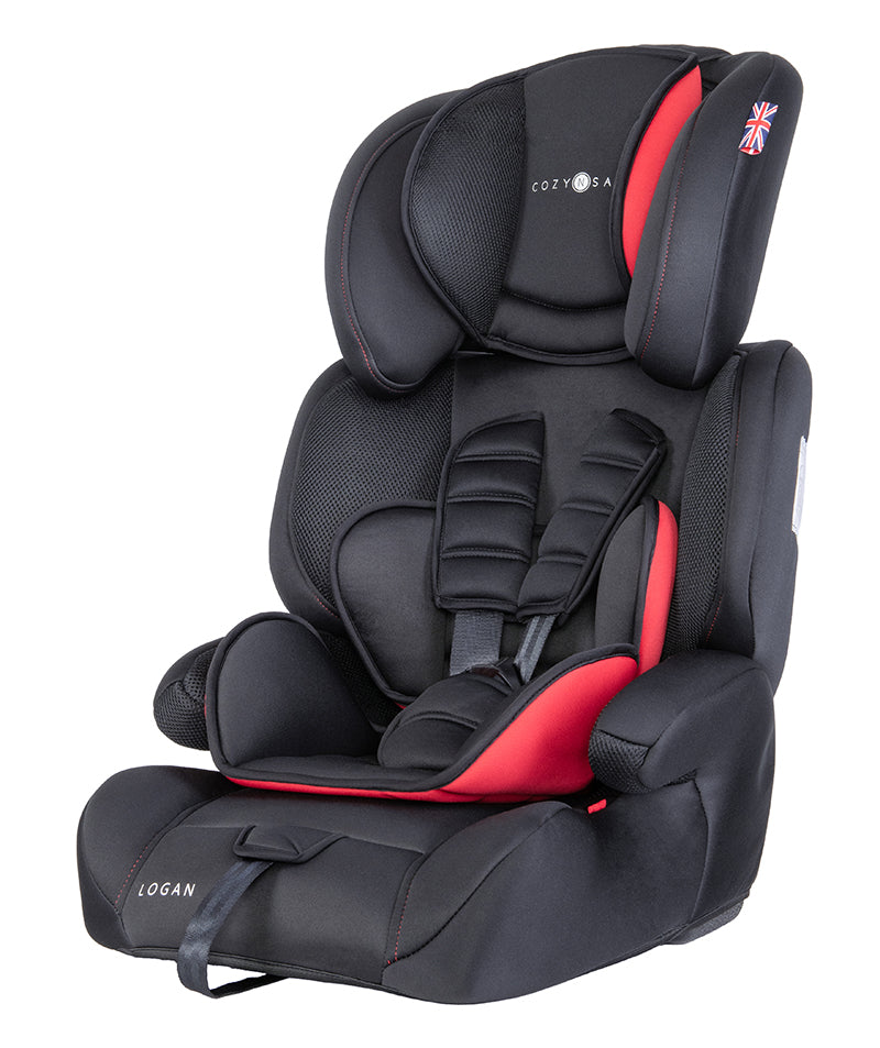 Logan Group 1/2/3 Child Car Seat - Black/Red