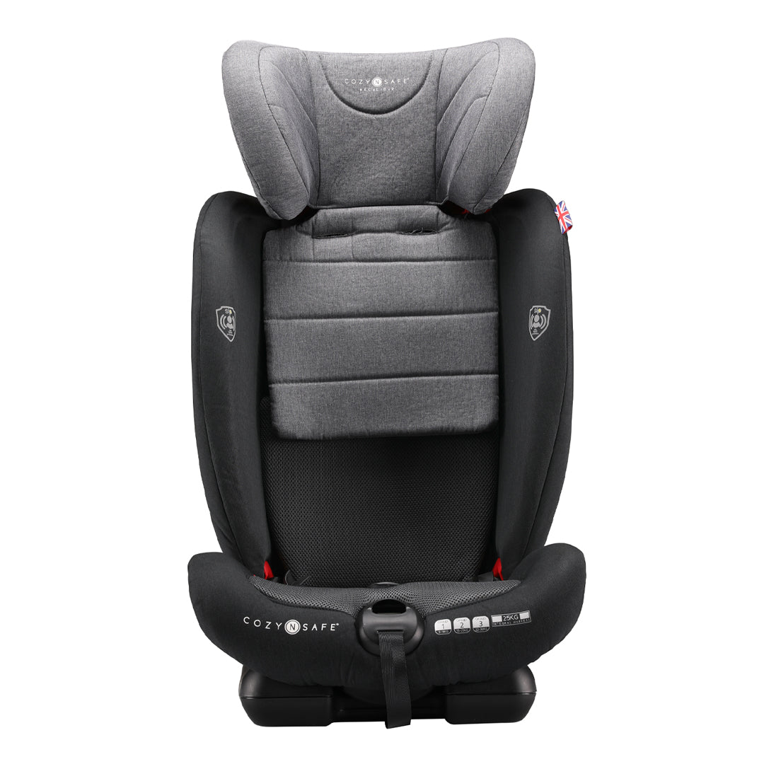 Excalibur Group 1/2/3 Child Car Seat - (25KG Harness) Black/Grey