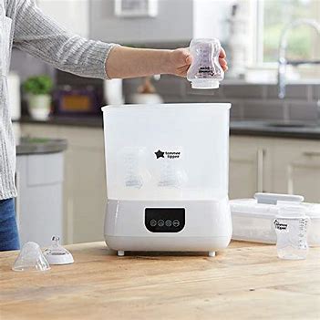 Tommee Tippee Advanced Steri-Dry Electric Steriliser and Dryer for Baby Bottles, Kills Viruses* and 99.9% of Bacteria