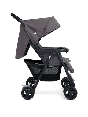 Joie Aire Twin Stroller with 2 Footmuff - Dark Pewter