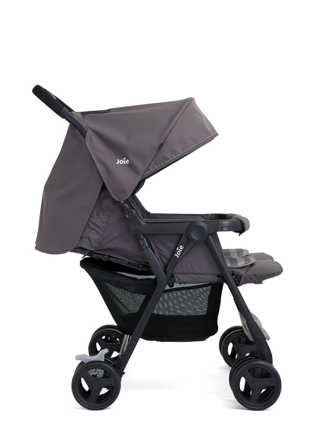 Joie Aire Twin Stroller with 2 Footmuff - Dark Pewter