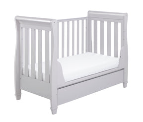 Eva Sleigh Cot Bed Dropside with Drawer