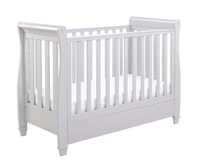 Eva Sleigh Cot Bed Dropside with Drawer