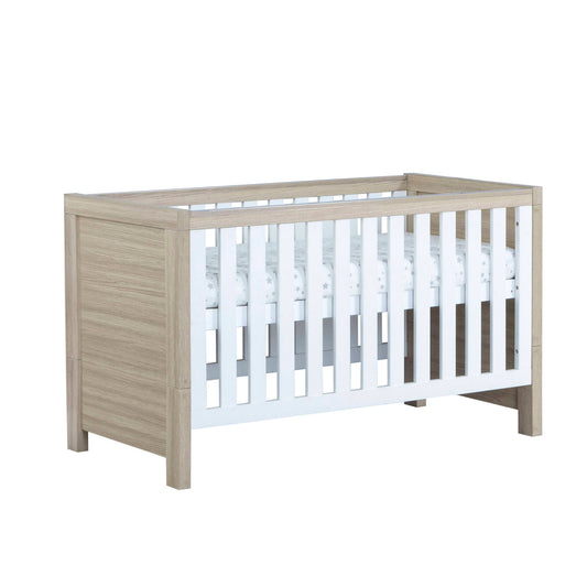 Luno Cot Bed - Oak White