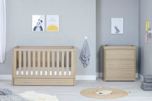 Luno 2 Piece Room Set with Drawer - Oak