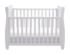 Eva Sleigh Cot Bed Dropside with Drawer