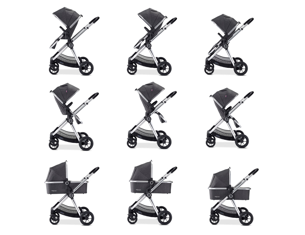 Memore V2 Pram Pushchair 11 Piece – Chrome
