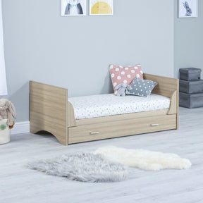Veni Cot Bed With Drawer - Oak
