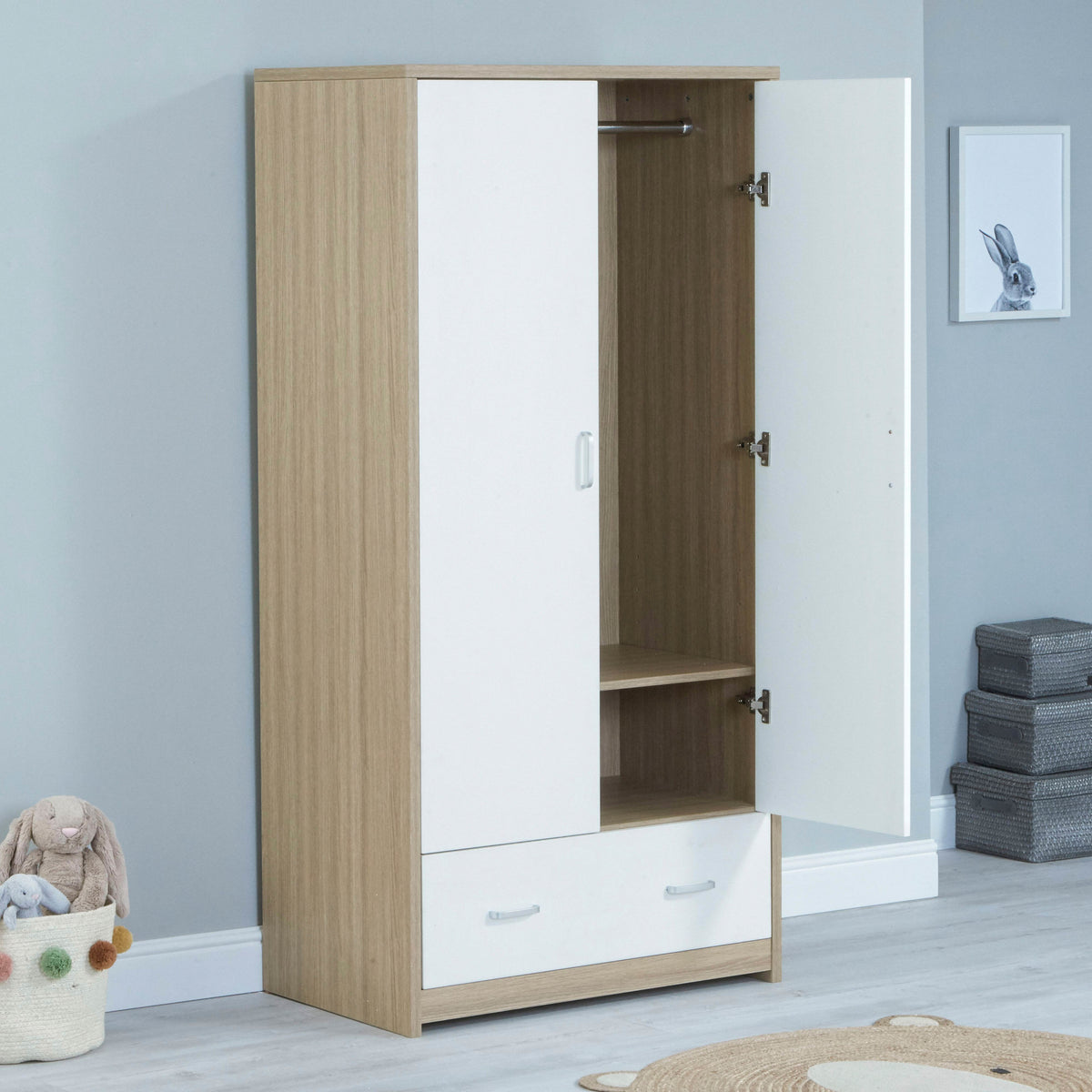 Luno Veni Wardrobe - White Oak