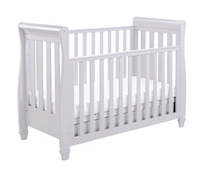 Eva Sleigh Cot Bed Dropside with Drawer