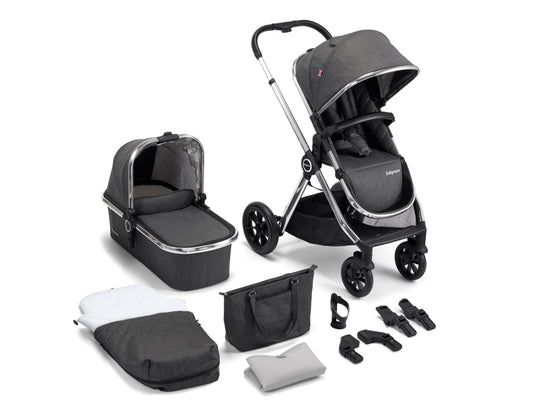 Memore V2 Pram Pushchair 11 Piece – Chrome