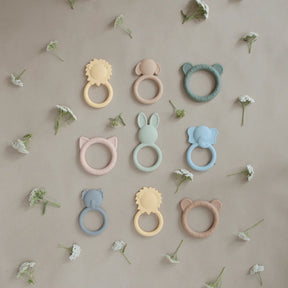 Mushie Silicone Bear Teether Green
