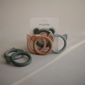 Mushie Silicone Bear Teether Green